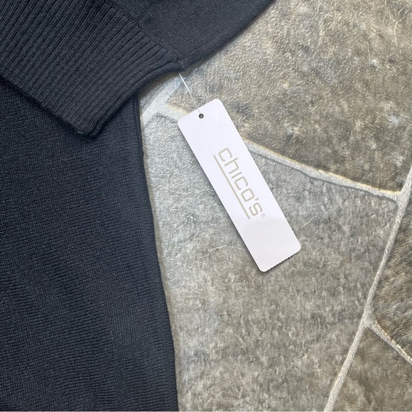 Chico’s Touch of Cashmere Drape NK 3 Qtr. Sleeve Pullover Top - Picture 6 of 12